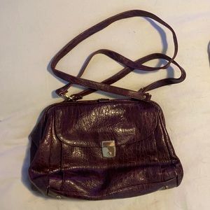 Faux Croc Wine colored Doctor Bag